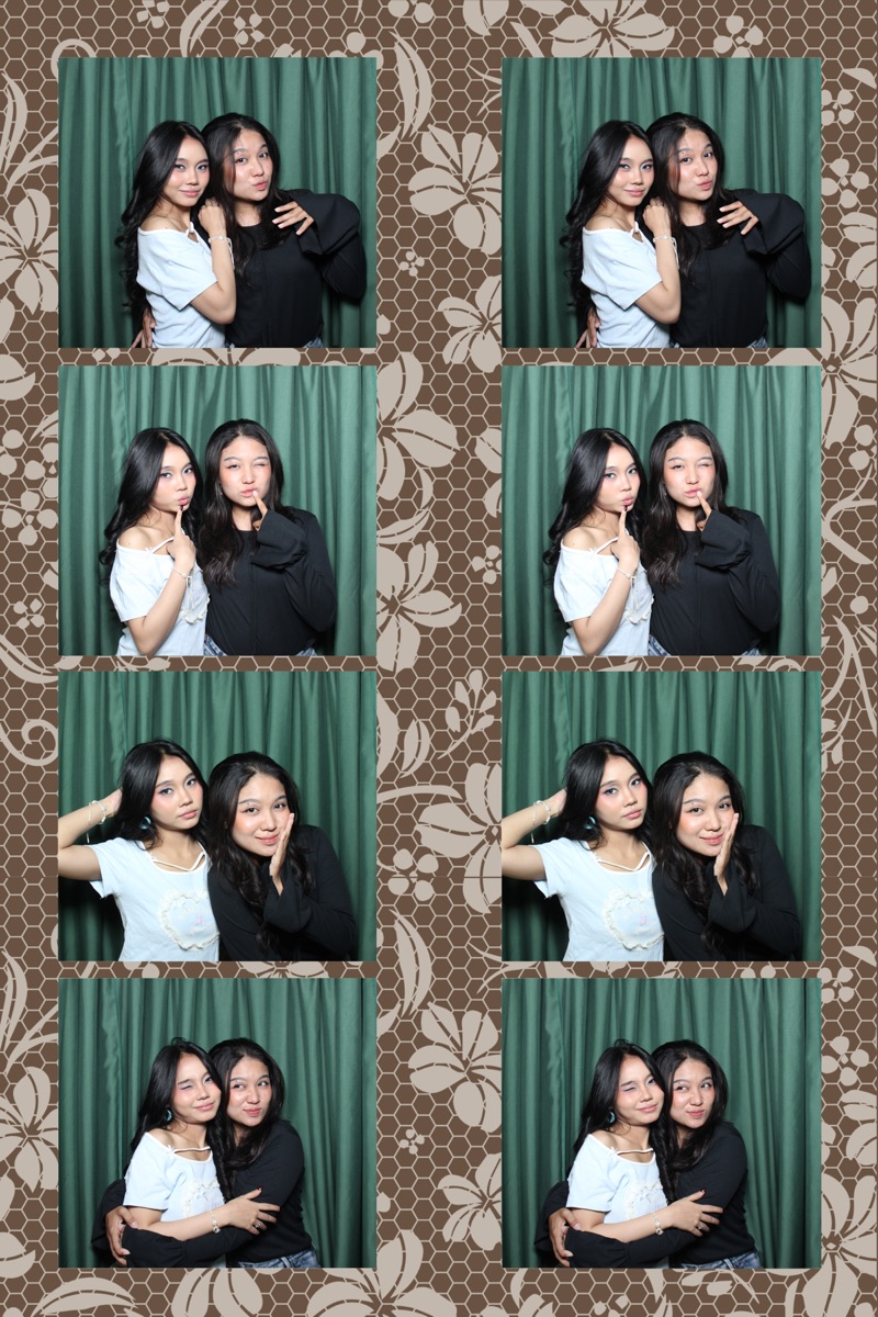 A printed guest photo strip from Klu Cafe